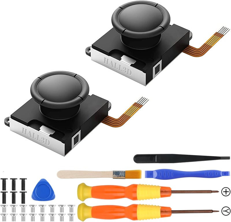 BRONAL TMR Hall Effect Joystick Replacement for JoyCon - 30 in 1 [No Drifting] for Switch/OLED Joy Con Controller & Lite, Repair Tool Kit [2 Pack] - Image 1